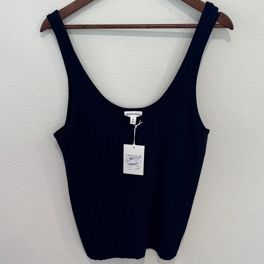 Nordstrom Elegant Black Tank Top